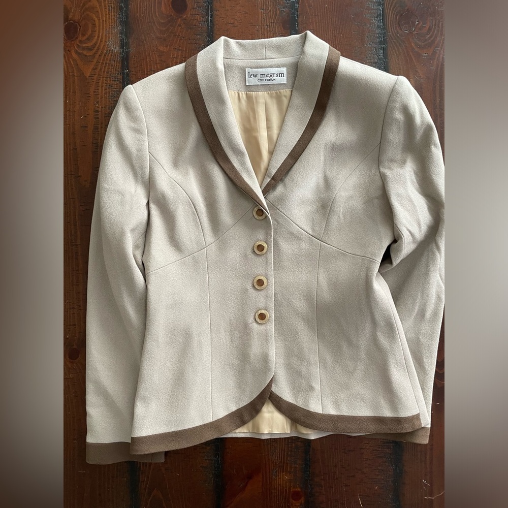 Vintage Lew Magram Collection wool blazer jacket size 6 EC~